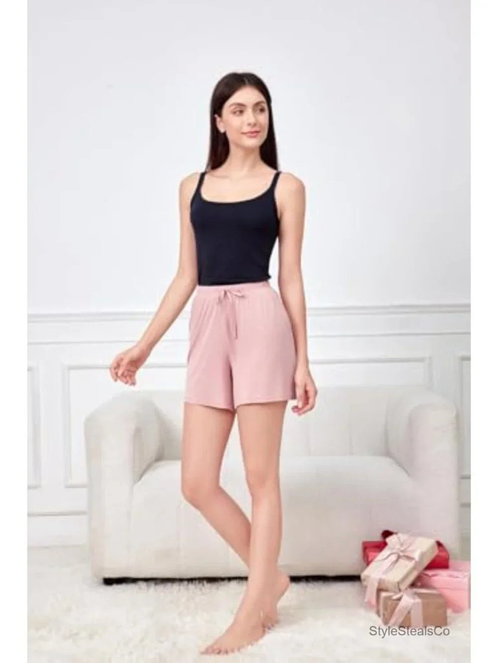 Comfort Boxer Shorts with Pockets - Pajama Lounge Sleep Shorts, Drawstring, 2